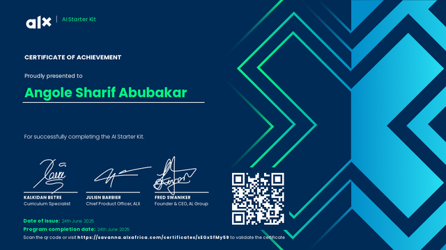 Ai Starter Kit Certificate