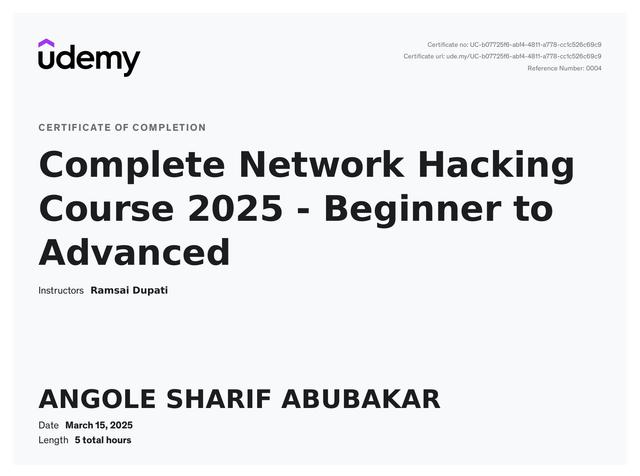 Network Security and Ethical Hacking Certificate